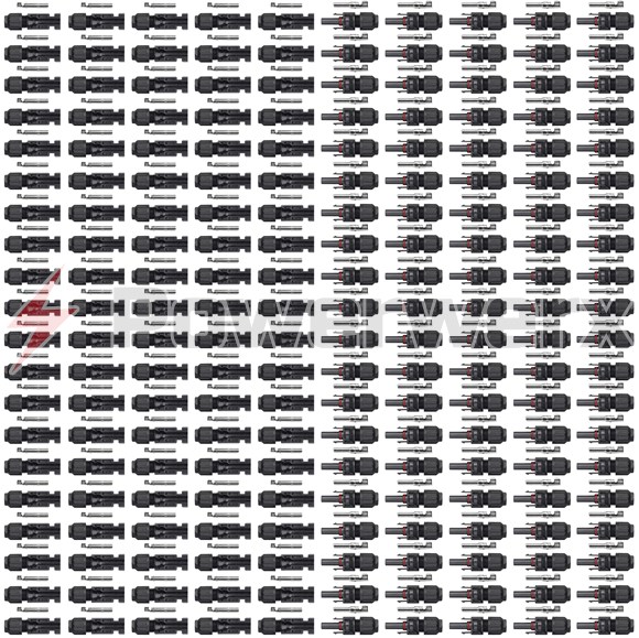 Picture of 100 Pairs MC4 Male/Female Solar Panel Cable Connectors