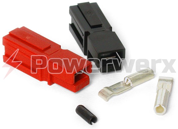 Picture of 15 Amp Unassembled Red/Black Anderson Powerpole Connectors