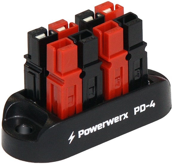 Picture of 4 Position Power Distribution Block for 15/30/45A Powerpole Connectors