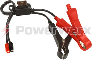 Picture of Alligator Clips with ATC fuse to Powerpole Connector