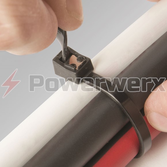 Picture of Ancor 199285 UV Black 14" Self Cutting Cable Ties Bag of 50