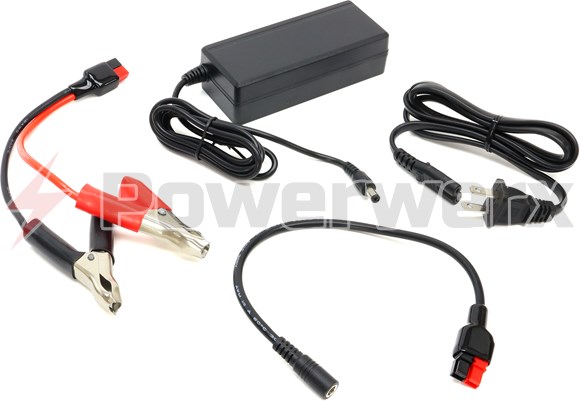 Picture of Bioenno Power BPC-1502CLIP 14.6V, 2A, AC-to-DC Charger with Alligator Clips for 12V LiFePO4 Batteries