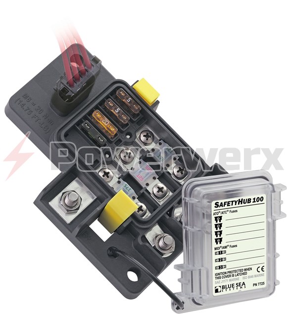 Picture of Blue Sea 7725 SafetyHub 100 Fuse Block