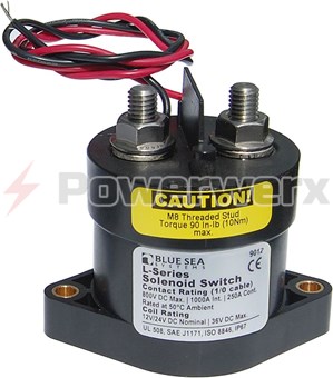 Picture of Blue Sea 9012 L Solenoid 12/24 VDC 250 Amps