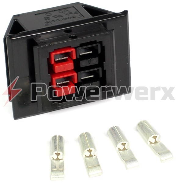 Picture of Chassis Mount for 2 Powerpole Connectors Sets (4 conductors)