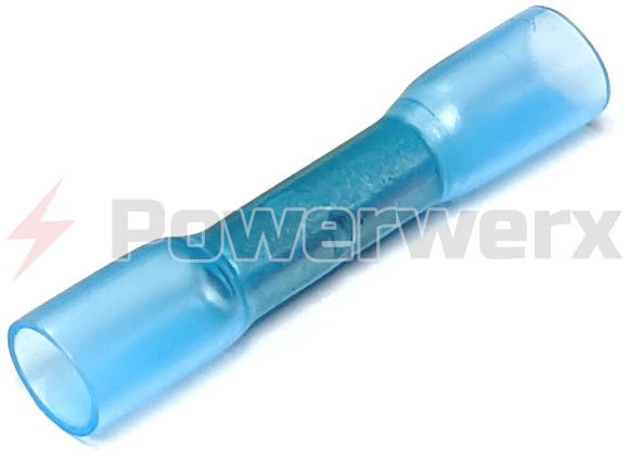 Picture of Heat Shrink Adhesive Butt Splice Connector, Blue, 16-14 Gauge