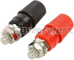 Picture of Heavy Duty Binding Post Red/Black Pair for 5/16" Ring Terminals