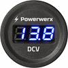 Picture of Powerwerx Panel Mount Digital Blue Volt Meter for 12/24V Systems