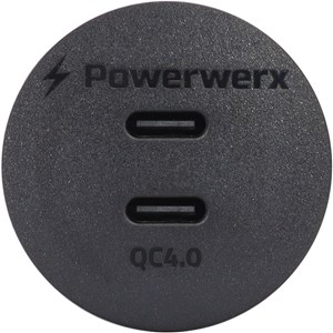 Picture of Powerwerx Panel Mount Dual USB Type-C QC4.0 Fast Device Charger