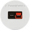 Picture of Powerwerx PanelPole1-White, Panel Mount Housing for a Single Powerpole Connector with a Weather Tight Cover in White