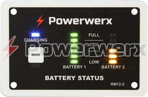 Picture of Powerwerx RM12-2 Single/Dual Bank Battery Monitor for Battery Chargers