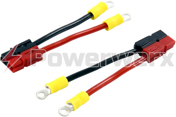 Picture of Short #8 Ring to Powerpole Connector Adapter Pair