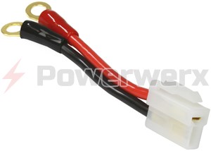 Picture of Short DC Power Supply Adapter Cable OEM-T to 1/4" Ring Terminals