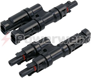 Picture of Solar MC4 Connector T-Branch 2 to 1 Splitter MMF + FFM Pair