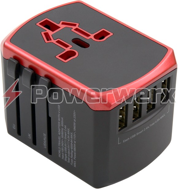 Picture of Travel USB International Power Adapter with 4 USB Ports