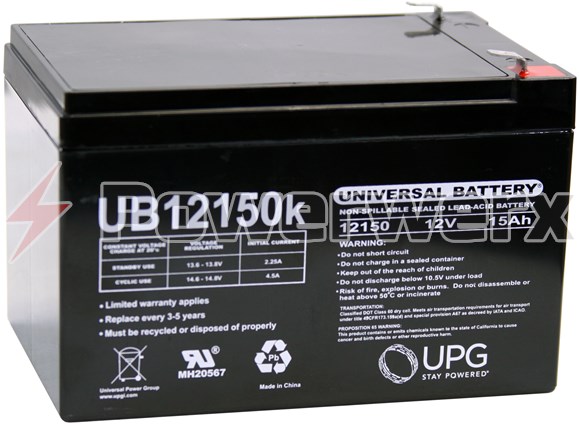 Picture of UPG UB12150 40672 12V 15Ah F2 Terminal Sealed Lead Acid (SLA) Battery