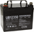 Picture of UPG UB12350 D5722 Group U1 12V 35Ah L1 Terminal Sealed Lead Acid (SLA) Battery