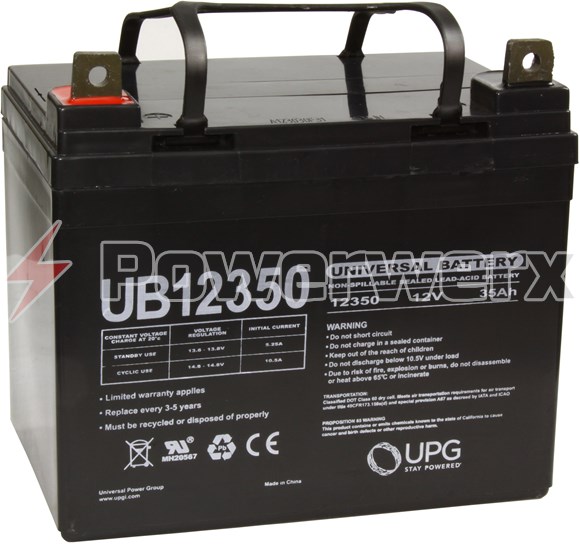 Picture of UPG UB12350 D5722 Group U1 12V 35Ah L1 Terminal Sealed Lead Acid (SLA) Battery