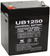 Picture of UPG UB1250 D5741 12V 5Ah F1 Terminal Sealed Lead Acid (SLA) Battery
