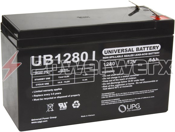 Picture of UPG UB1280 D5779 12V 8Ah F2 Terminal Sealed Lead Acid (SLA) Battery