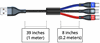 Picture of USB-3in1 Adaptor Cable, USB input to Apple Lightning, USB Type C and USB Micro